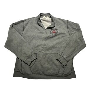 Blue 84 Montana Grizzlies Quarter Zip Sweatshirt Gray Mens XXL Bear Paw Logo